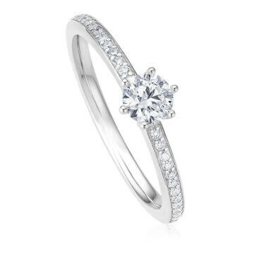 Verlobungsring Pavé Weißgold bella luce EH005582
