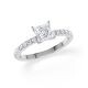 Hollywood Ring Weißgold Princess Rubin 1855