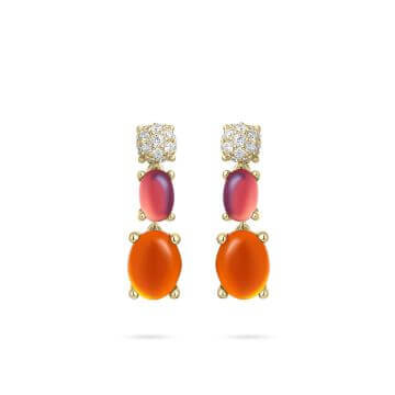 Ohrhänger Cabuchon orange Gisser E1082YO