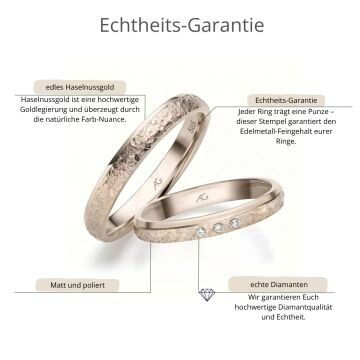 Eheringe Haselnuss-Gold Brillant Gerstner 31506