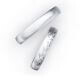 Trauringe / Partnerringe Floral Silber 925 Strichmatt Brillant 0,020 ct.