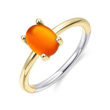 Ring Silber vergoldet Cabuchon Gisser R471