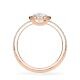 Verlobungsring Rotgold 750 mit 0,5 ct Oval-Diamant LG & Hidden Halo Diamantakzenten – Rubin RU-1902-20