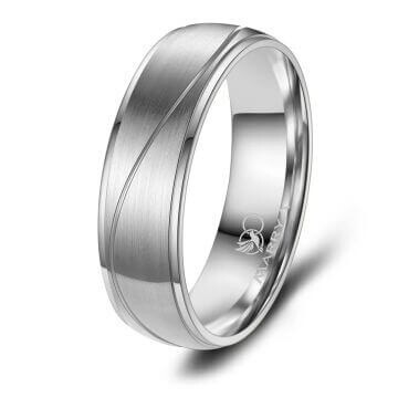 Herrenring Titan mit Wellenfuge Marrya TI-37