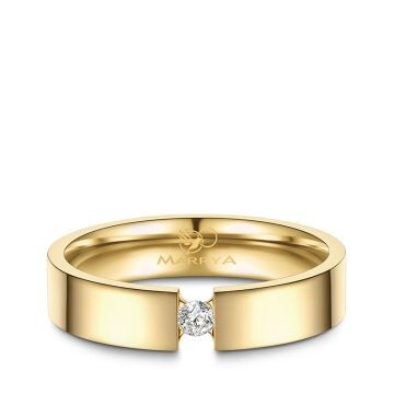 Eheringe Partnerringe Spann Edelstahl Gold Marrya ES-44