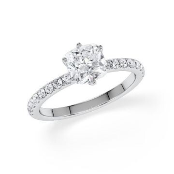 Hollywood Ring Cushion Platin Rubin 1880