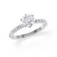 Hollywood Ring Cushion Platin Rubin 1880