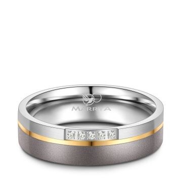 Damenring Tantal Titan Gold plattiert Marrya TA-01