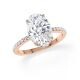 Ring Classic Hidden Halo Oval Rotgold Rubin 1902