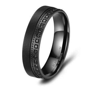 Einzelring Damen Black Titanium BT-10