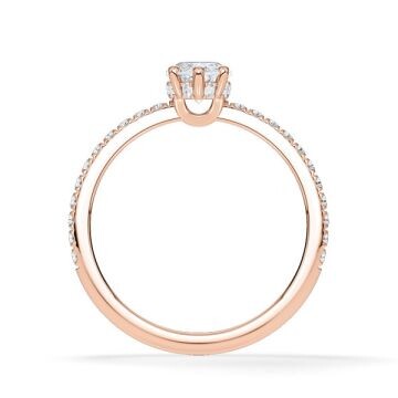 Ring Classic Hidden Halo Marquise Diamant Rotgold Rubin 1901