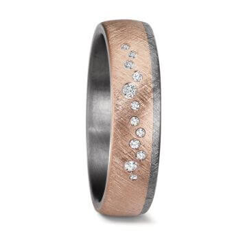 Eheringe Tantal Roségold 585 Brillant TeNo 59756