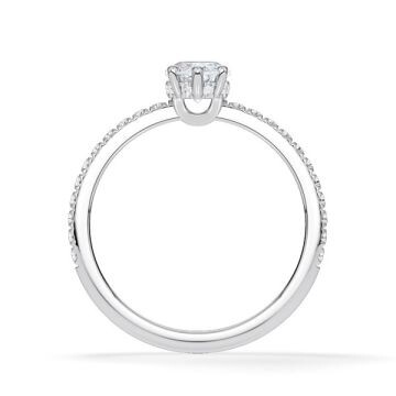 Ring Classic Hidden Halo Marquise Diamant Weißgold Rubin 1901