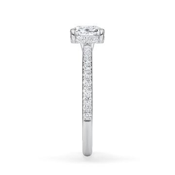 Ring Hidden Halo Cushion Platin Rubin 1898