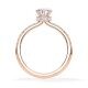 Ring Veiled Halo Tropfen Diamant Rotgold Rubin 1894
