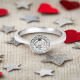 Halo Ring Silber 925 rhodiniert RZ90024