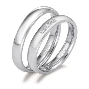 Partnerringe Edelstahl Brillant TeNo 54276