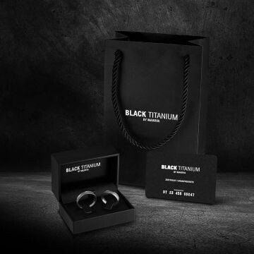 Black Titanium Carbon Partnerringe Marrya BT-13