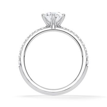 Hollywood Ring Oval Diamant Weißgold Rubin 1883