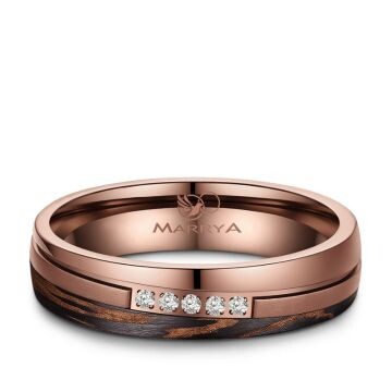 Eheringe Partnerringe Carbon Bronce Design Marrya CB-01
