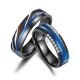 Eheringe Black Titanium Blue Ocean Zirkonia Marrya BT-14