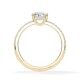 Ring Classic Hidden Halo Tropfen Gelbgold Rubin 1903