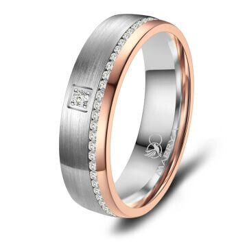 Damenring Trauring Partnerring Titan Roségold Marrya TI-39