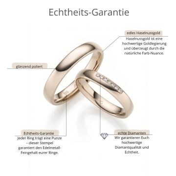 Trauringe Haselnussgold Brillant Gerstner 31472