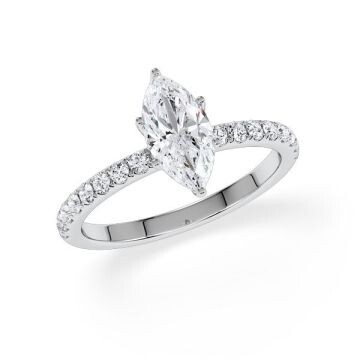 Hollywood Ring Marquise Diamant Platin Rubin 1882