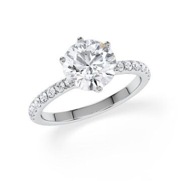 Hollywood Ring Brillant Platin Rubin 1888