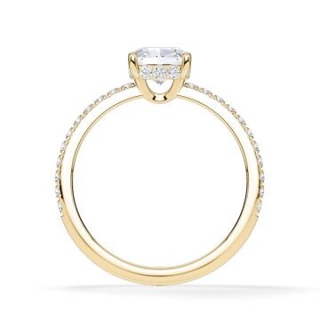 Ring Hidden Halo Cushion Gelbgold Rubin 1898