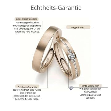Trauringe Haselnussgold Brillant Gerstner 31329