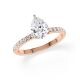 Ring Veiled Halo Tropfen Diamant Rotgold Rubin 1894