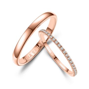 Eheringe Rotgold Brillant Nina Sara NS-535