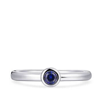 Ring Silber 925 mit Zirkonia Blau Gisser R373B