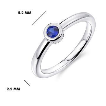Ring Silber 925 mit Zirkonia Blau Gisser R373B