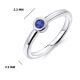 Ring Silber 925 mit Zirkonia Blau Gisser R373B