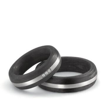 Trauringe Carbon Palladium Brillant TitanFactory 59318
