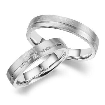 Trauringe Partnerringe Silber & Gold Marrya SG-C-04