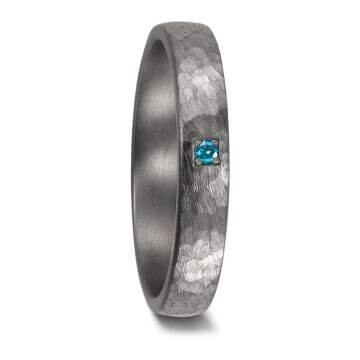 Eheringe aus Tantal Diamant Blau TeNo 59182