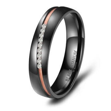Einzelring Damen Black Titanium BT-05