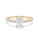 Verlobungsring Emerald Lab-Grown Gelbgold Rubin RU-1899
