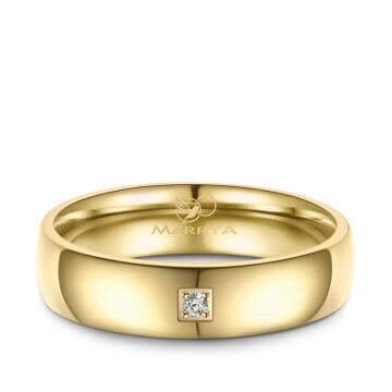 Damenring Edelstahl Gold mit Herz Marrya ES-30