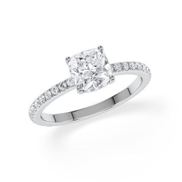 Ring Hidden Halo Cushion Platin Rubin 1898