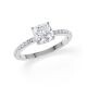 Ring Hidden Halo Cushion Platin Rubin 1898