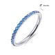 Stapelring Silber Zirkonia Blau Gisser