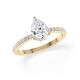 Ring Classic Hidden Halo Tropfen Gelbgold Rubin 1903