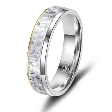 Herrenring Tutan Carbon grau Marrya CA-09