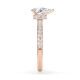 Ring Veiled Halo Tropfen Diamant Rotgold Rubin 1894
