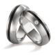 Partnerringe Edelstahl Keramik Tamor Satin TeNo 306404 & 306405